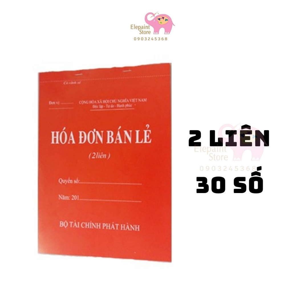 Hóa đơn bán lẻ 2 liên dày đẹp