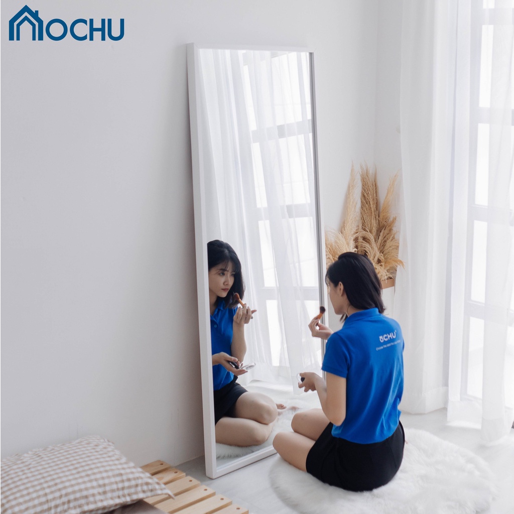 Gương đứng soi toàn thân khung gỗ OCHU Dựa tường  MIRROR L Nội thất Decor phòng khách phòng ngủ