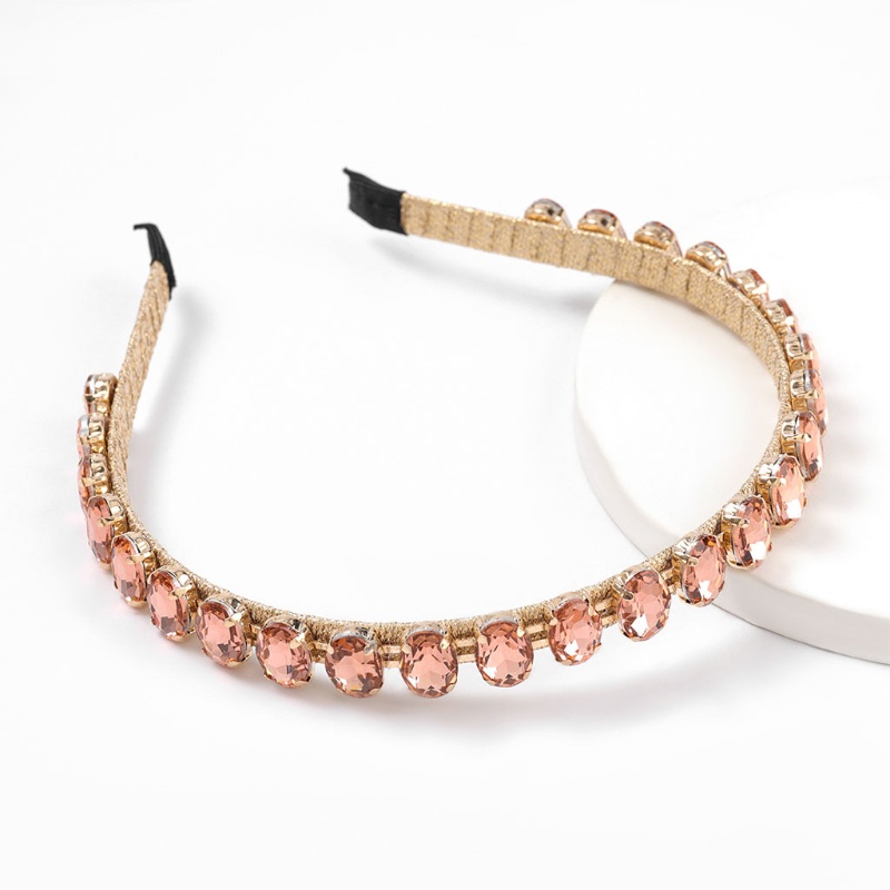 Flgo Băng Đô Đính Đá Hình Oval Nhiều Màu Sắc Phong Cách Baroque