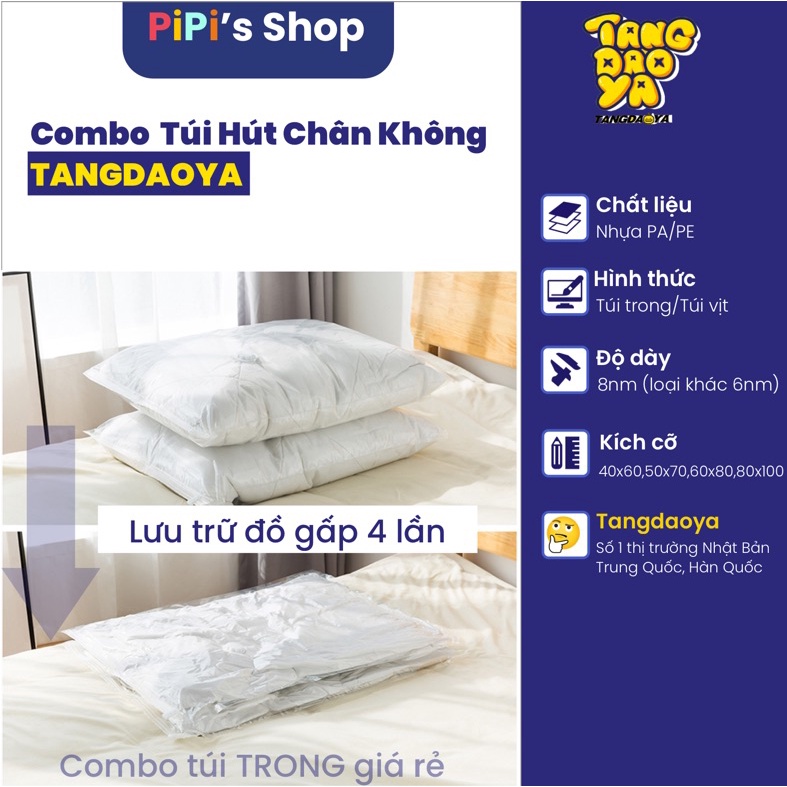 [Combo - Set] Túi Hút Chân Không đựng quần áo chăn gối giá rẻ kèm bơm tay