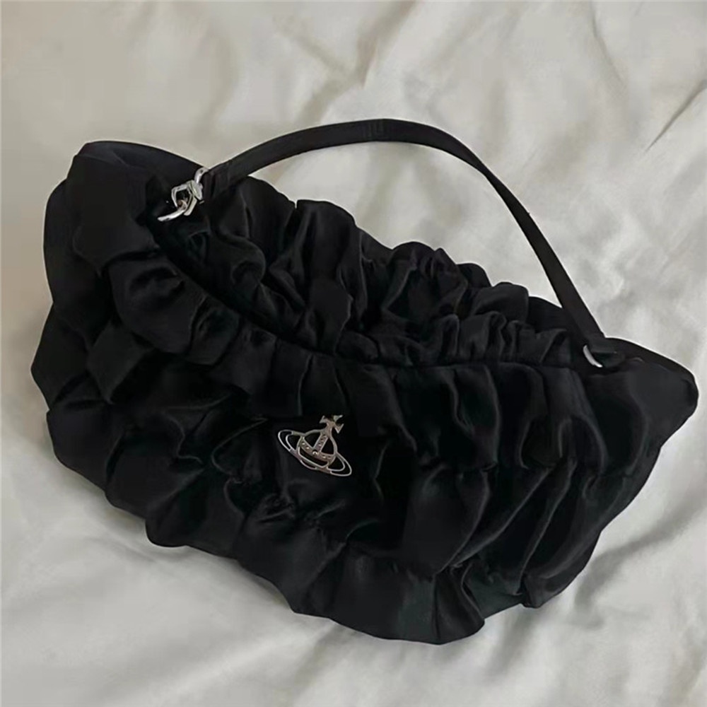 Vivienne Westwood Túi Xách Tay Hình Đám Mây Xếp Ly Phong Cách Boho