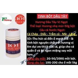 Tinh Mùi Dâu Tây Bột 101 - Hương Liệu Câu Cá