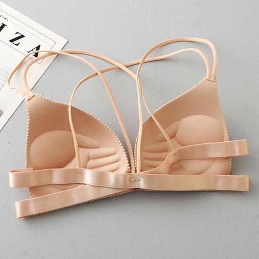 Áo ngực su cài trước mút bàn tay, dây chéo lưng thời trang sang chảnh HLBOUTIQUE B810