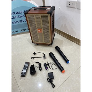loa kéo di động BHZ1800 kèm 2 micro cầm tay và 1 mic đeo tai không dây
