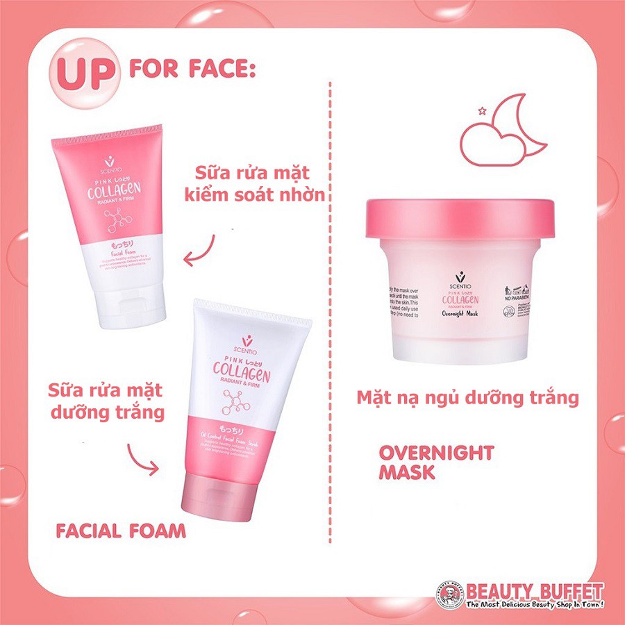 [Cleanser] Sữa rửa mặt cho da dầu mụn kiểm soát nhờn Beauty Buffet Scentio Pink Collagen 100ml | BigBuy360 - bigbuy360.vn