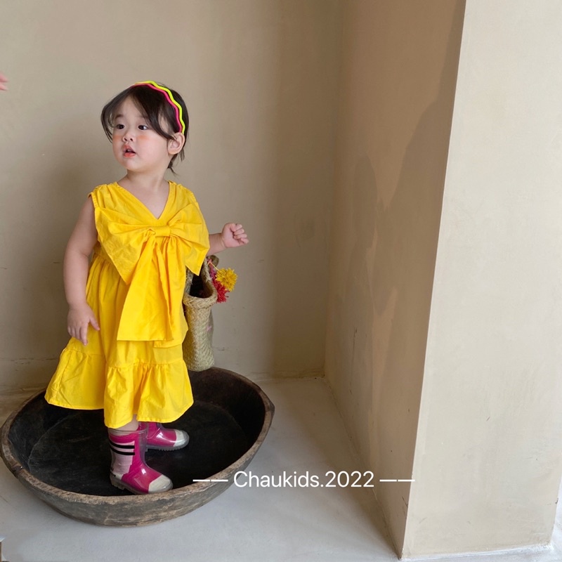 Váy đuôi cá nơ bản to cho bé gái