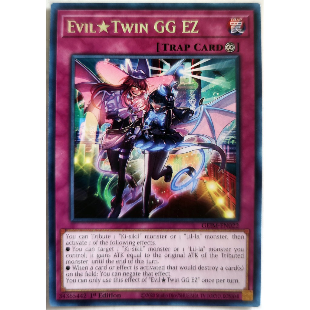 [Thẻ Yugioh] Evil★Twin GG EZ |EN| Rare