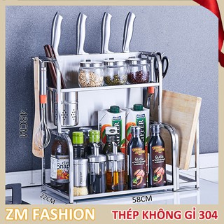 2 lớp 50cm kệ gia vị,kệ để gia vị inox,- giá kệ đựng đồ nhà bếp giá đựng gia vị giá đỡ đựng hủ muối đường