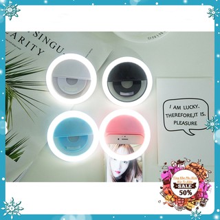 Đèn selfie ring light hỗ trợ chụp hình live stream tặng kèm dây sạc