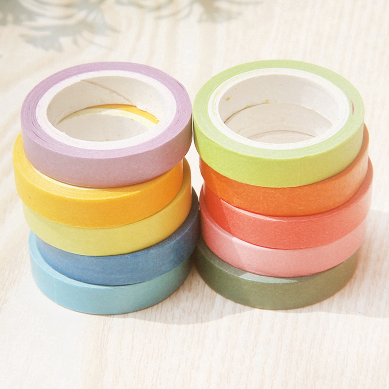 Bộ 10 cuộn băng keo màu cầu vồng gửi màu ngẫu nhiên