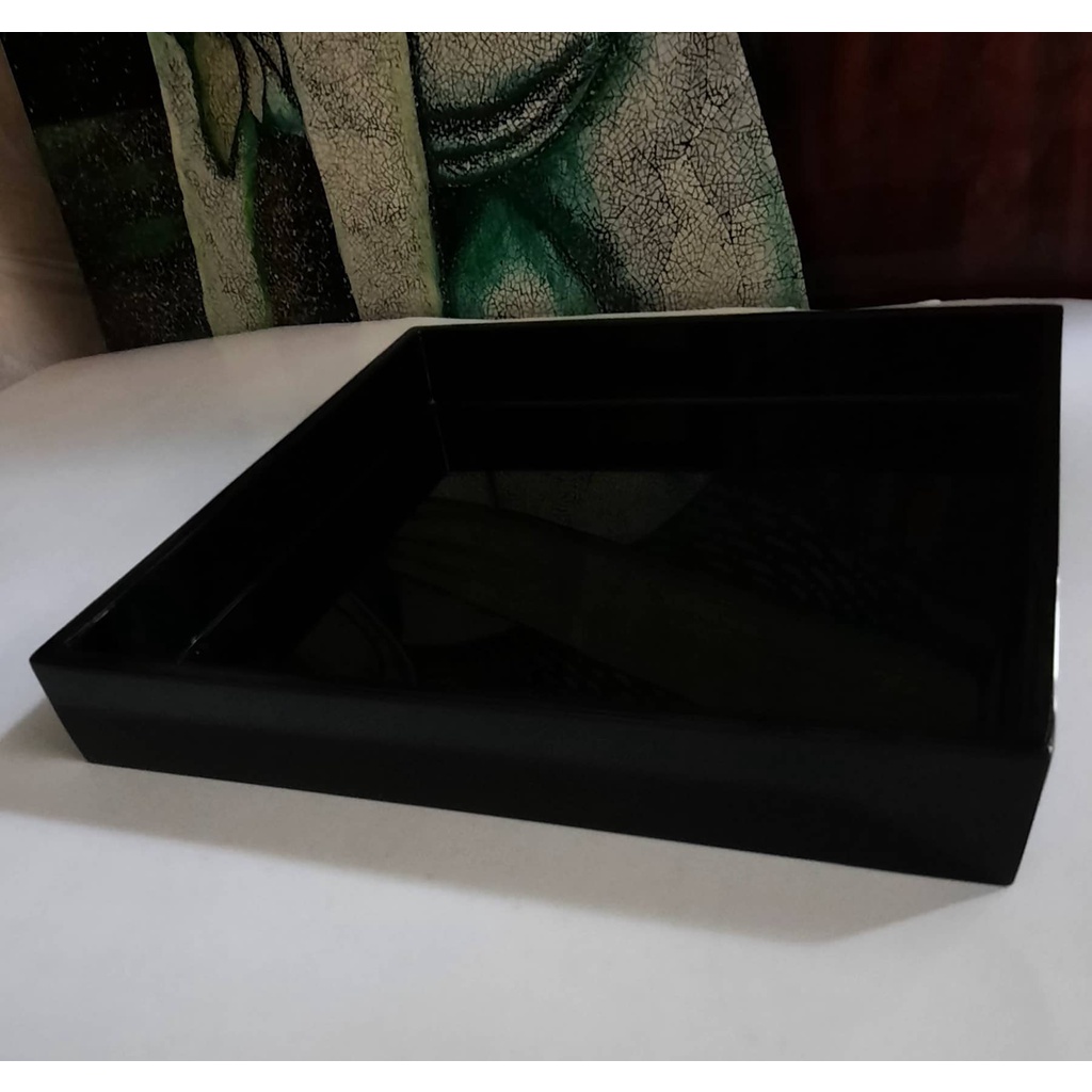 Khay sơn mài vuông kích thước 20x20x2cm - K01