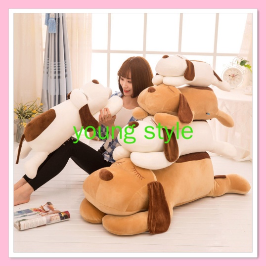 Gấu bông teddy bear chó tai dài, gối nằm nhồi bông hình chó tai dài tiện dụng