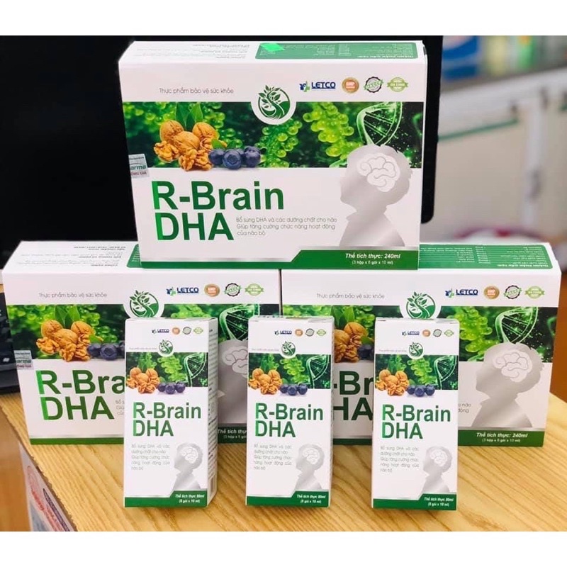 R-BRAIN DHA,siro bổ não trẻ em, bổ sung DHA cho bé, giúp bé thông minh, tiếp thu nhanh (hộp 24 gói x 10ml)