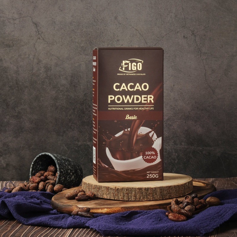 Cacao nguyên chất loại 1 - Hàng Figo chính hãng (250gram)