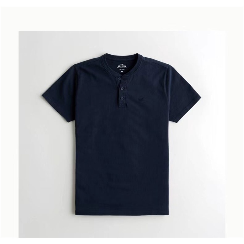 Áo Thun Cotton Ngắn Tay Cổ Đứng Thêu Hình Hoco Hollister Thời Trang Giản Dị Chất Lượng Cao 2022 Dành Cho Nam