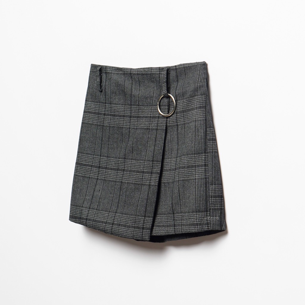 Quần váy bé gái SAYME váy thu đông vải trơn không nhăn kẻ caro cổ điển GCSK0001-2