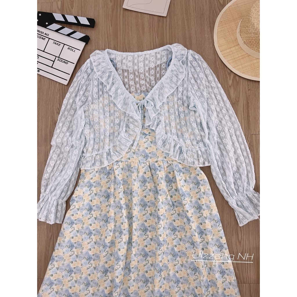 Váy hai dây hoa nhí vintage Hàn Ulzzang style 🌸 Hàng Quảng Châu