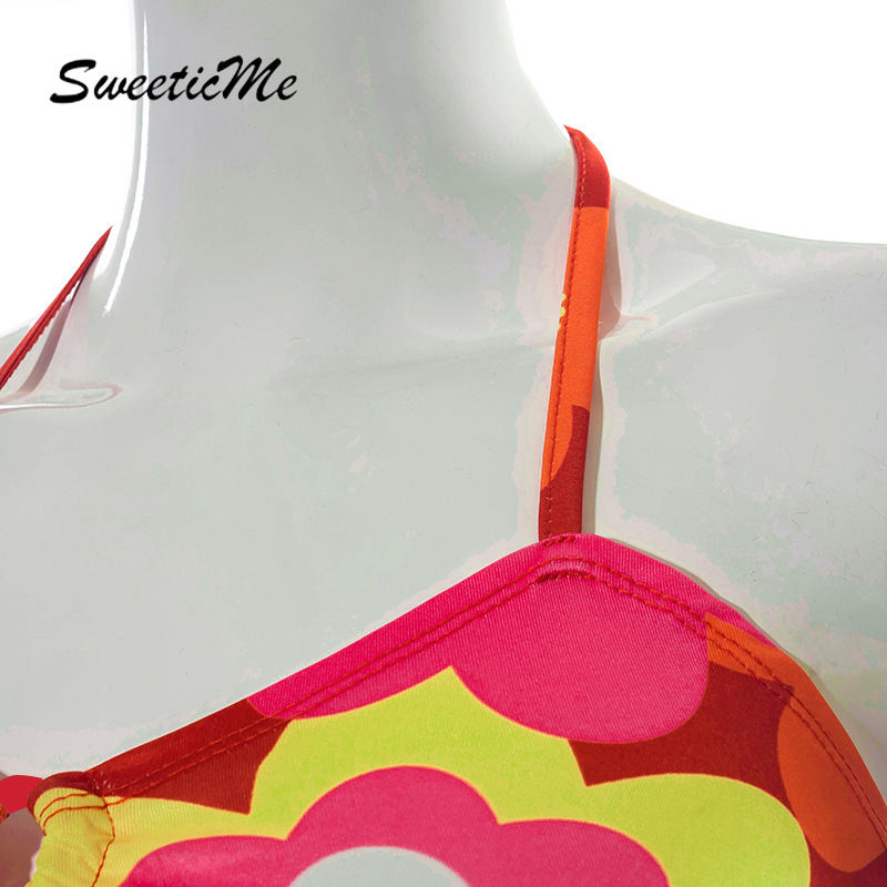 Áo Hai Dây Cổ Chữ V Hở Lưng In Họa Tiết Hoa Thời Trang Quyến Rũ Cho Nữ | BigBuy360 - bigbuy360.vn