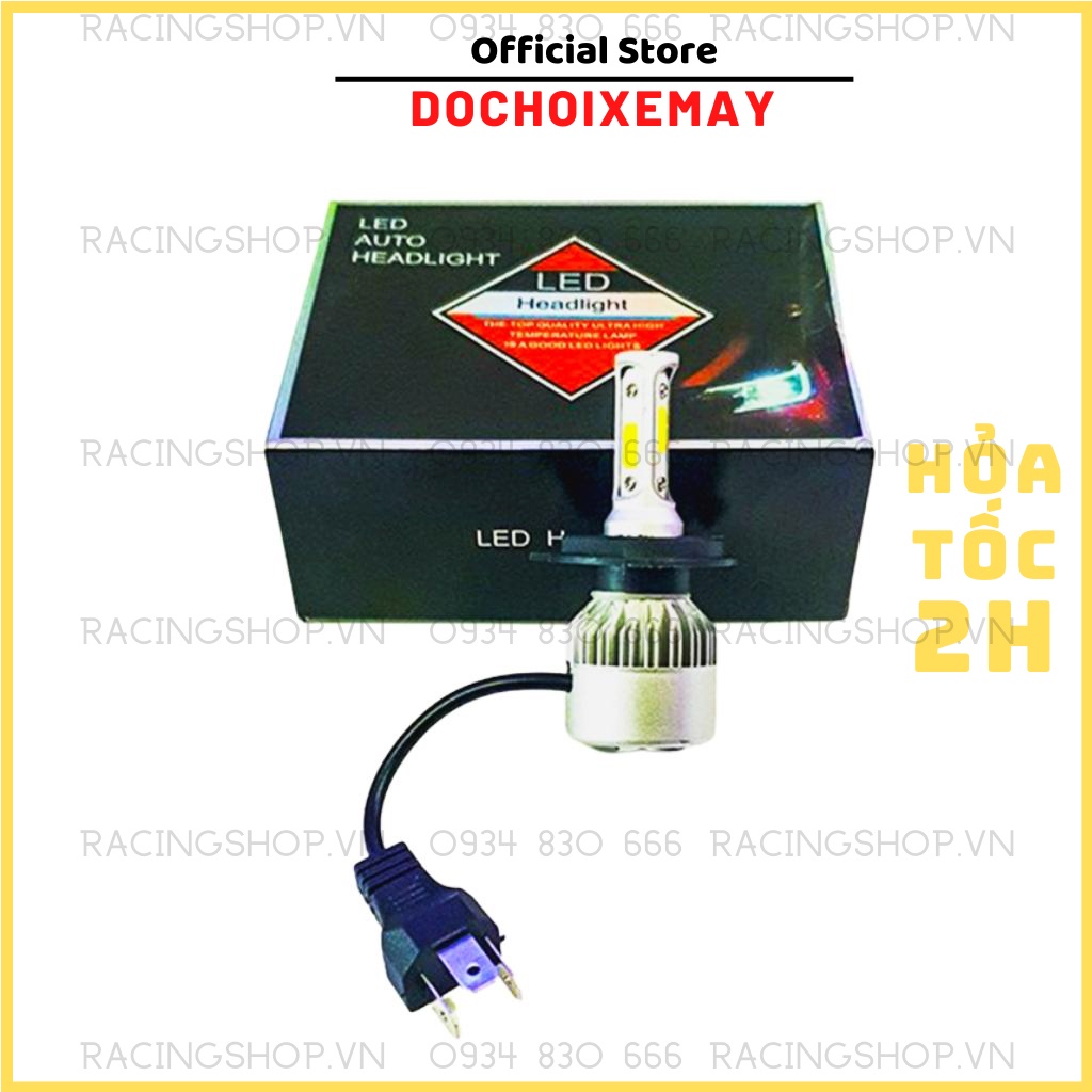 Đèn led xe máy Đèn pha trợ sáng ô tô xe hơi X7 LEDVNRACING 2022 sáng led gom bảo hành 6 tháng chính hãng DOCHOIXEMAY