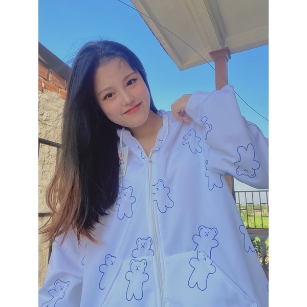 Áo khoác thời trang nam nữ form rộng hình chú gấu, phong cách Unisex | BigBuy360 - bigbuy360.vn