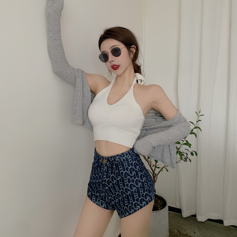 Quần Đùi Denim Lưng Cao Siêu Ngắn Quyến Rũ Cho Nữ | BigBuy360 - bigbuy360.vn