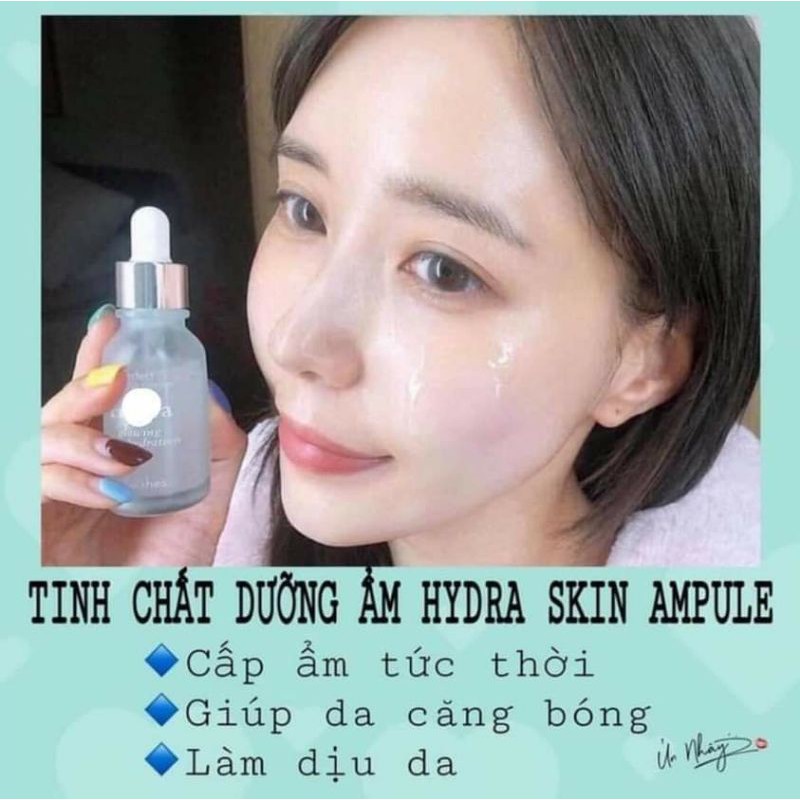 Set tinh chất dưỡng ẩm cho da dầu, chống viêm và se khít lỗ chân lông 9wishes Hydra + Pine ampoule