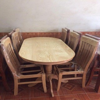 Bộ bàn ghế gỗ sồi Nga