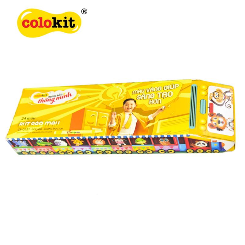 Hộp Bút Màu, Hộp Sáp Màu Hình Ôtô 12-24 màu siêu đẹp