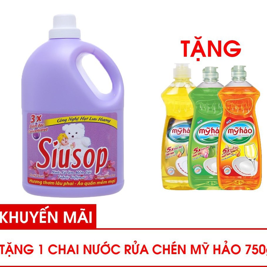 (TẶNG KM ) Nước xả Siusop Hương Hoa Lài 3.8kg+Tặng 1 CHAI NRC 750gr (Ngẫu Nhiên)