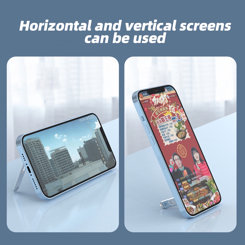 Giá đỡ điện thoại HDOORLINK bằng thép không gỉ siêu mỏng có thể gấp gọn tiện dụng cho Samsung Huawei Xiaomi