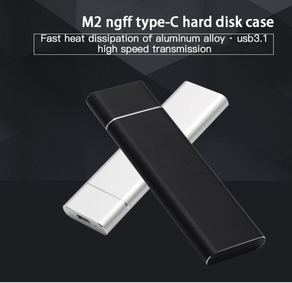 Hộp Ổ Cứng Ssd Chuyển Đổi Usb 3.1 Type-C Sang M.2 Bằng Hợp Kim Nhôm