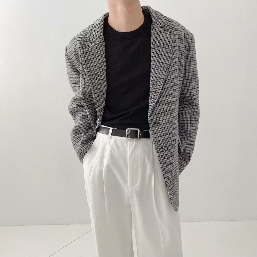 Bộ Đồ Vest Thiết Kế Đơn Giản Thời Trang retro Hàn Quốc Thanh Lịch Cho Nam