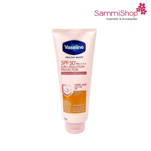 Sữa dưỡng thể trắng da Vaseline Healthy White Sun+ Pollution Protect SPF50 PA++++ 50X