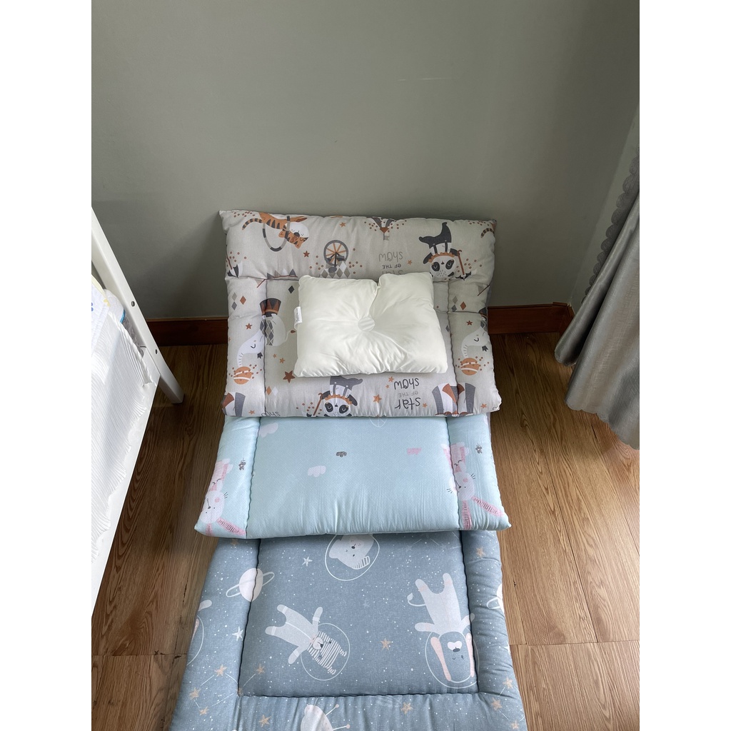 Nệm em bé sơ sinh cao cấp | NCOOL JP xuất Nhật | 70x120cm | Vải Cotton kháng khuẩn