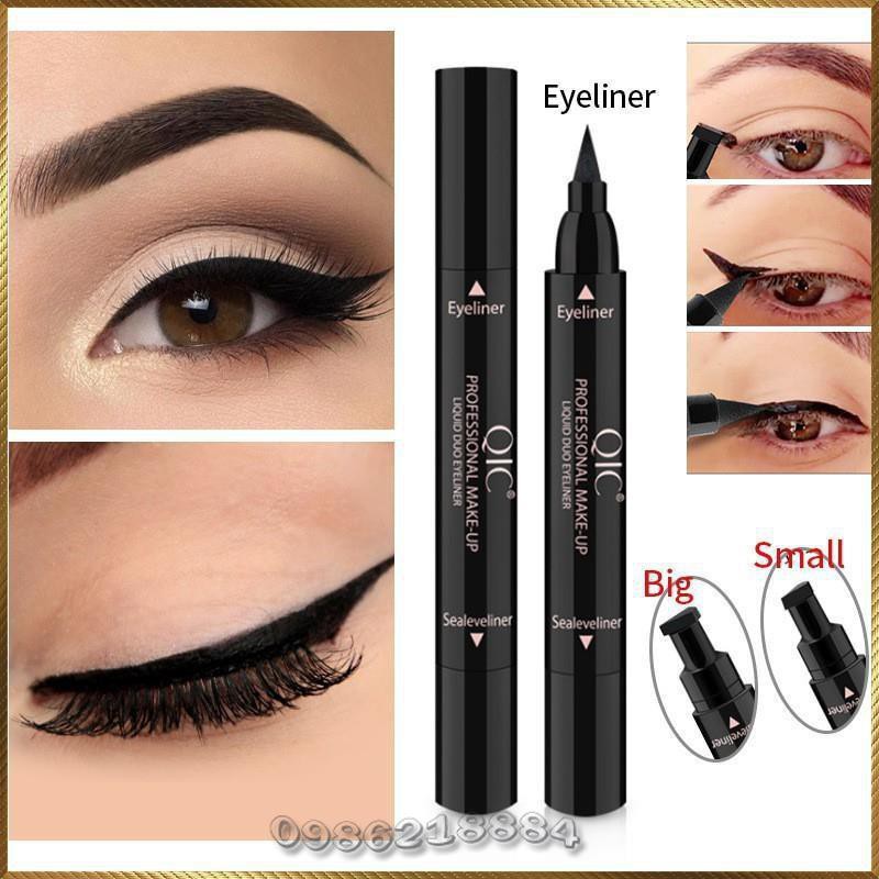 Bút kẻ mắt mèo tạo đuôi siêu hot QIC Liquid Duo Eyeliner QLE2