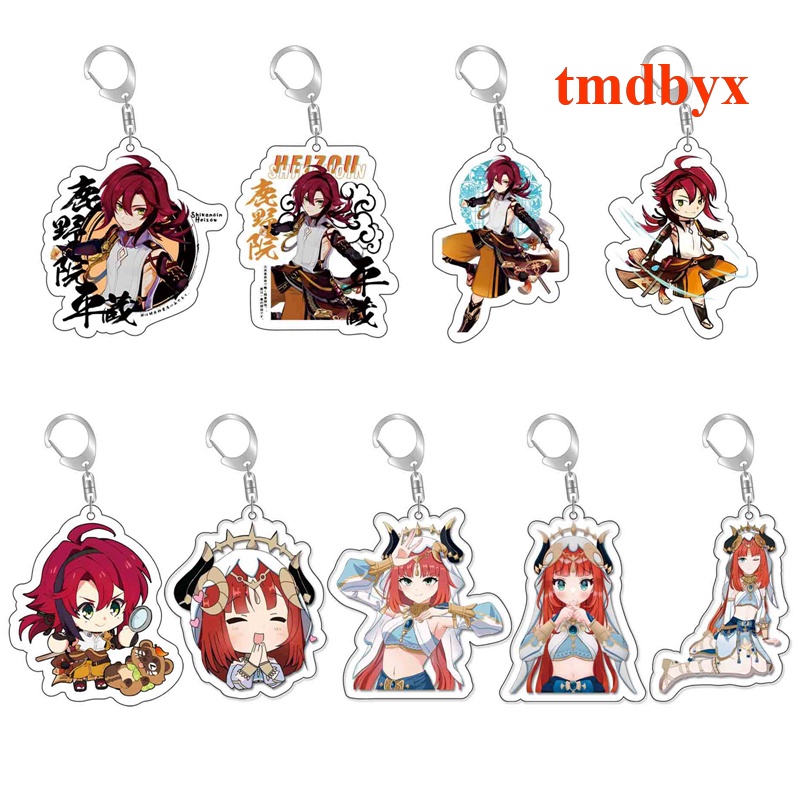 Móc Khóa Hình Nhân Vật Game Genshin Va Chạm Gorou Tartaglia Hu Tao Arataki Itto Scaramouche