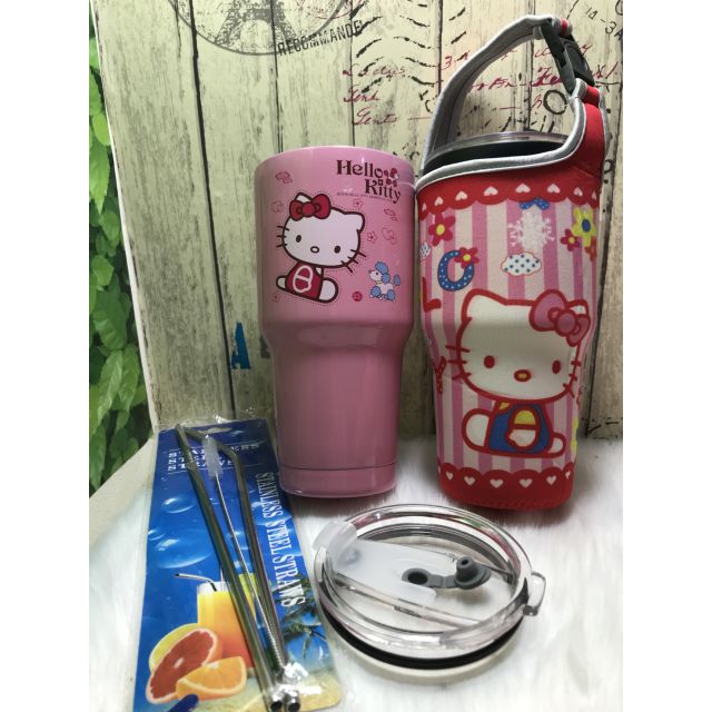 COMBO LY GIỮ NHIỆT YETI HELLO KITTY