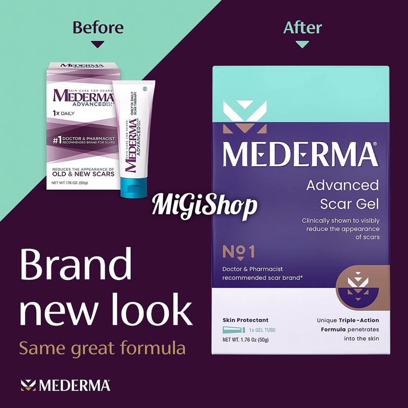 Gel Làm Mờ Sẹo Mederma Advanced Scar Gel Skin Protectant