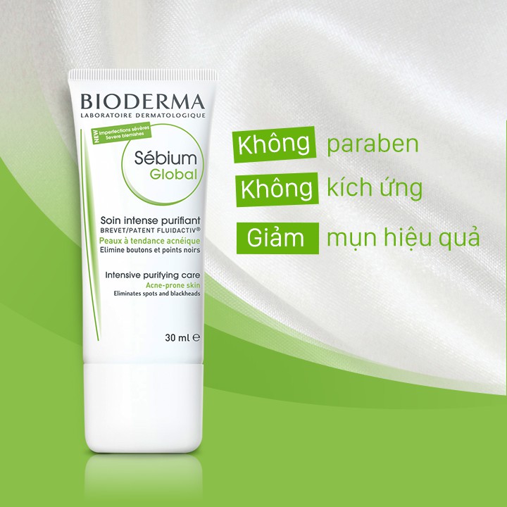 [CHÍNH HÃNG] Kem dưỡng giảm mụn Bioderma Sebium Global 30ml