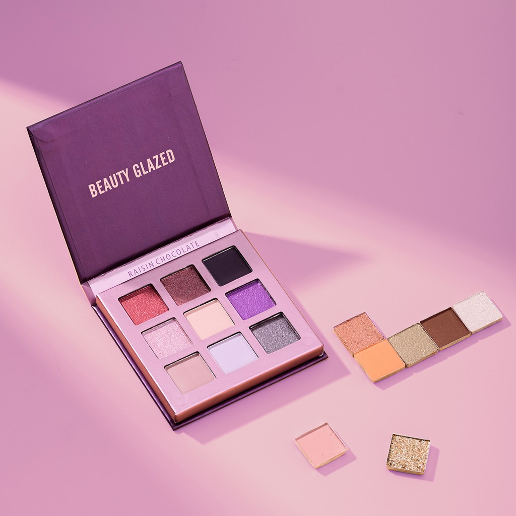 Bảng Phấn Mắt Beauty Glazed 9 Màu Tông Nhũ Và Lì Trang Điểm Làm Đẹp