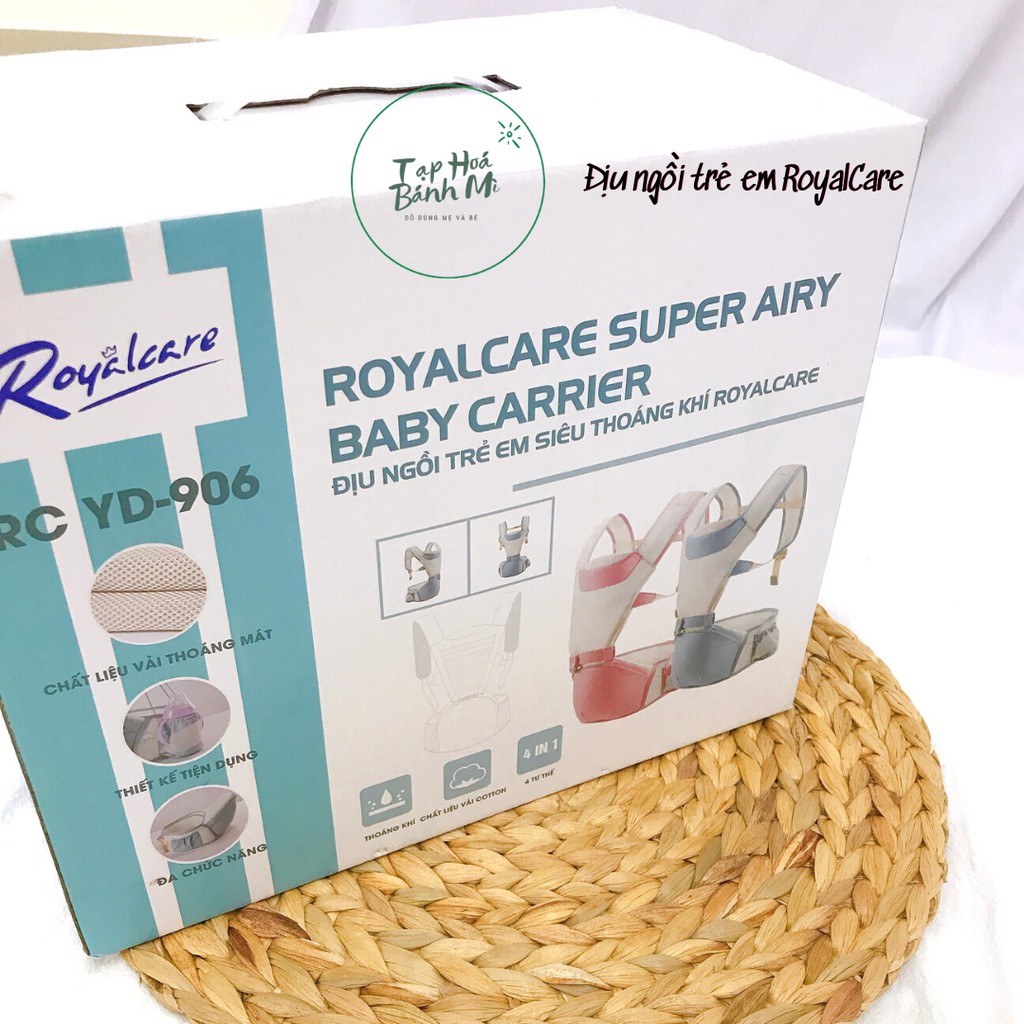 Địu ngồi trẻ em lưới siêu thoáng khí RoyalCare