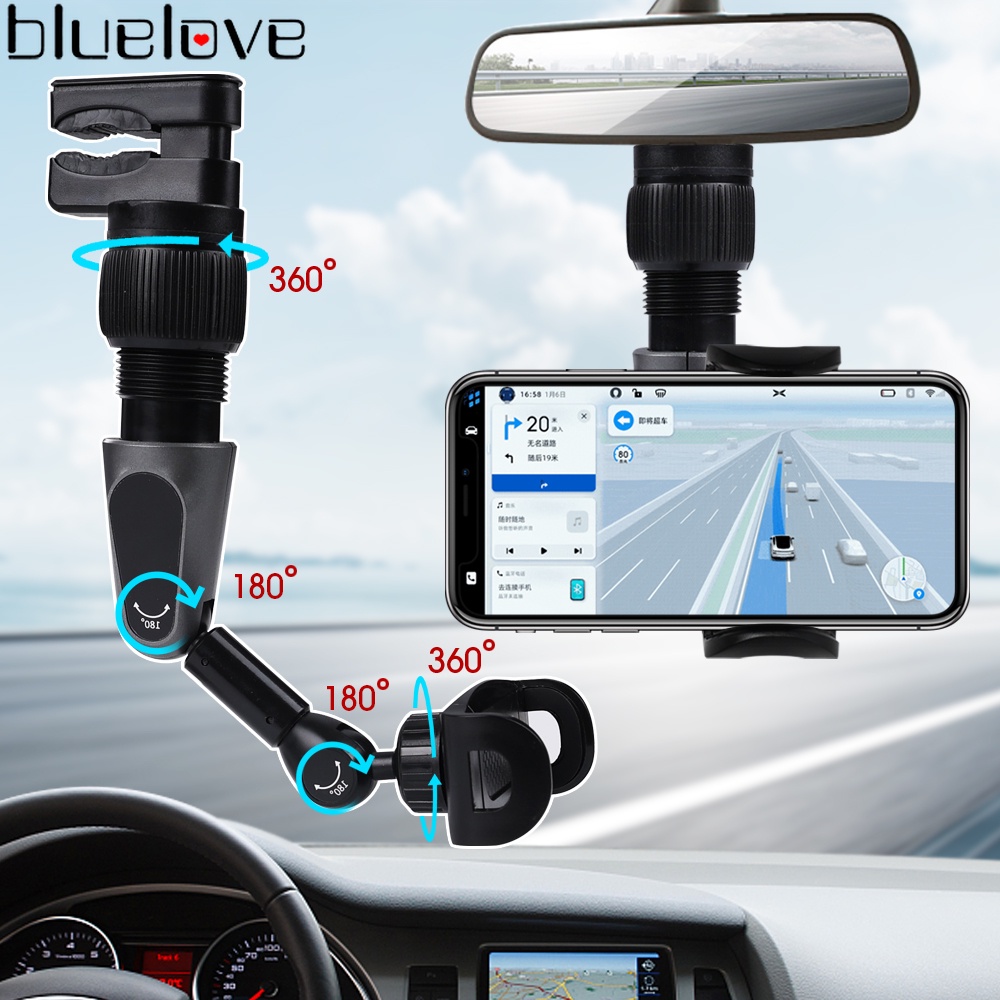 Giá Đỡ Điện Thoại / Thiết Bị Định Vị GPS Xoay 360 Độ Gắn Ghế Ngồi Xe Hơi Tiện Dụng