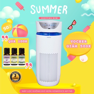 Máy lọc không khí HoMedics AP-T45 và AP-T20 HT Beauty kết hợp tia UV-C tiêu diệt tối đa vi khuẩn, virus gây bệnh HT