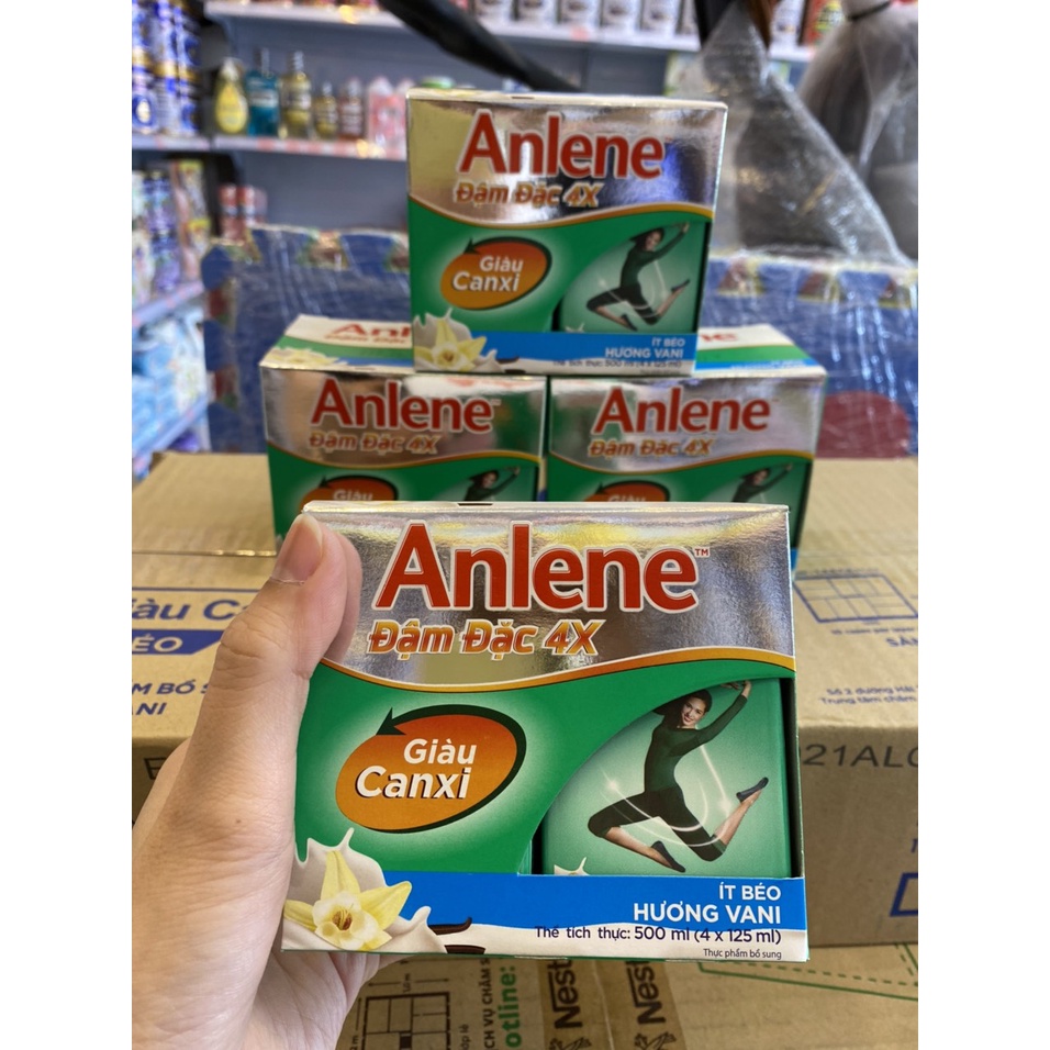 Thùng 48 hộp sữa Anlene đậm đặc 4X vị Vani 125ml