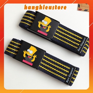 Thắt lưng dây nịt nam cao cấp dây lưng vải canvas The Simpson đẹp thời trang unisex hàn quốc cao cấp