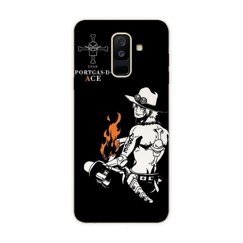 Ốp Lưng Samsung Galaxy A6 A6+ Plus A7 A8 A8+ Plus A9 2018 TPU mềm Case One Piece Black