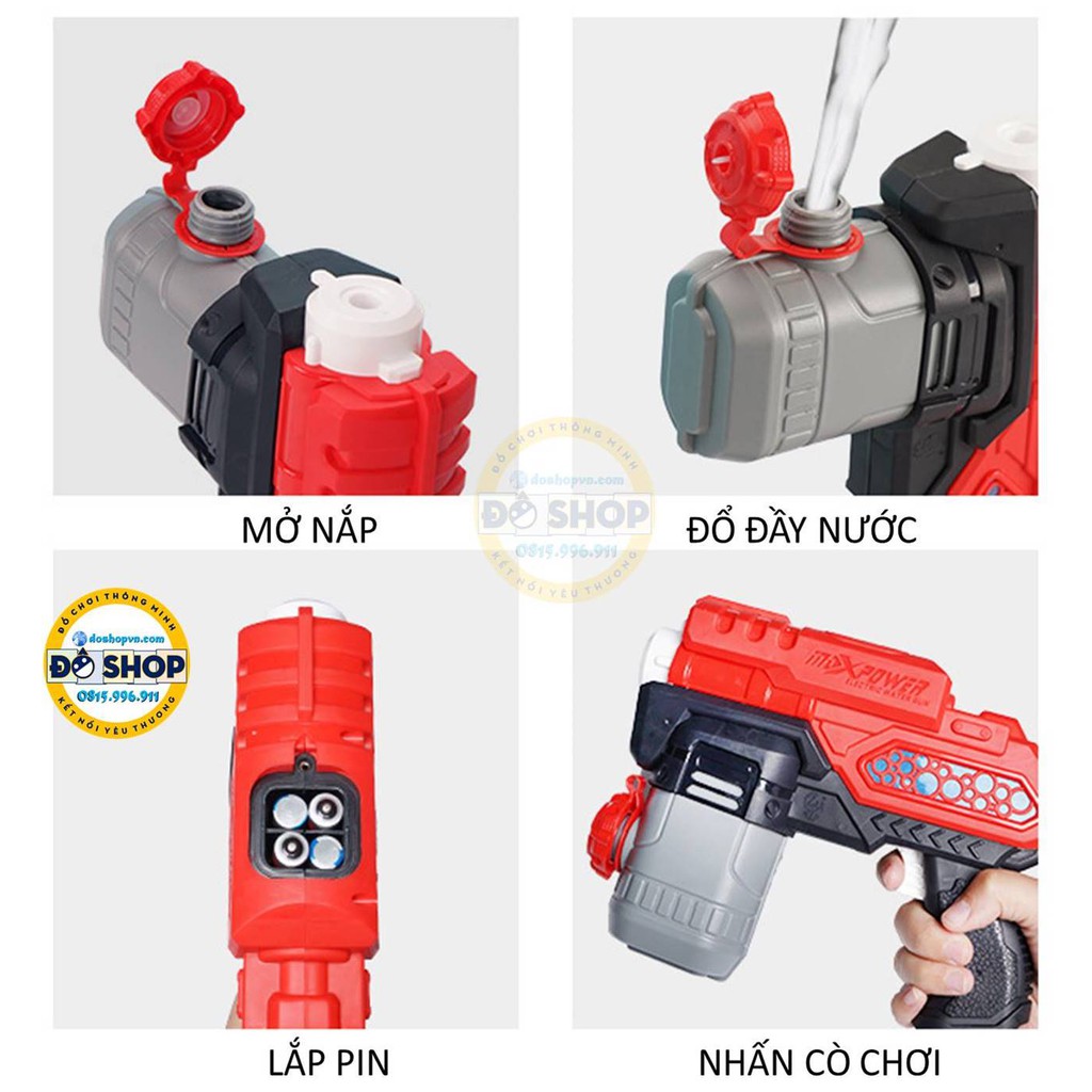 Đồ Chơi Súng Nước Tự Động Áp Lực Cao Dùng Pin Dành Cho Bé NP1 (Tặng Kèm Pin) - Đô Shop