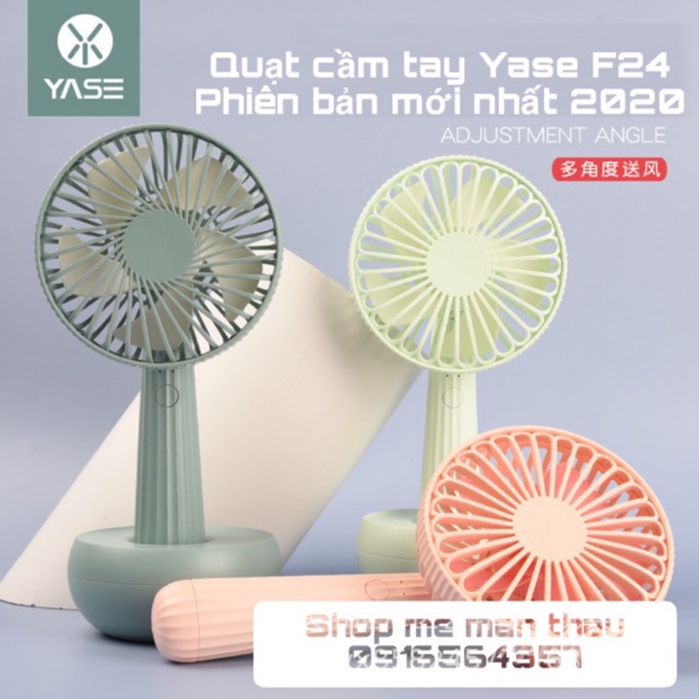 Quạt cầm tay mini kèm đế cắm cố định chính hãng Yase siêu mát F25