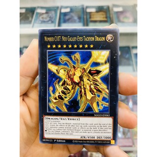 Thẻ Bài Lẻ YugiOh! Mã MAGO-EN063 - Number C107: Neo Galaxy-Eyes Tachyon Dragon - Gold-Letter Rare - 1st Edition