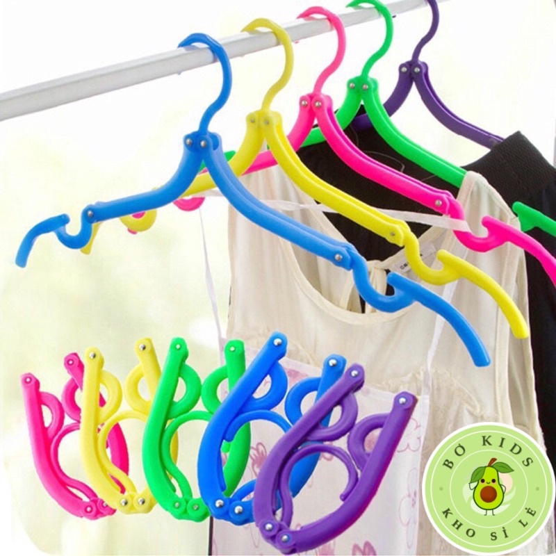 Móc Phơi Quần Áo Nguời Lớn Và Trẻ Em, Móc Treo Quần Áo Du Lịch Gấp Gọn